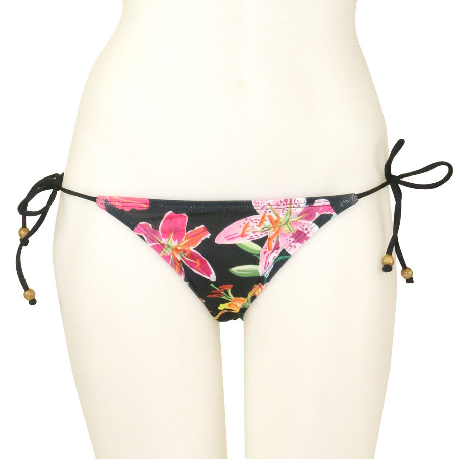 Tropical Orchid Cinched Back Side Ties - Loco Boutique