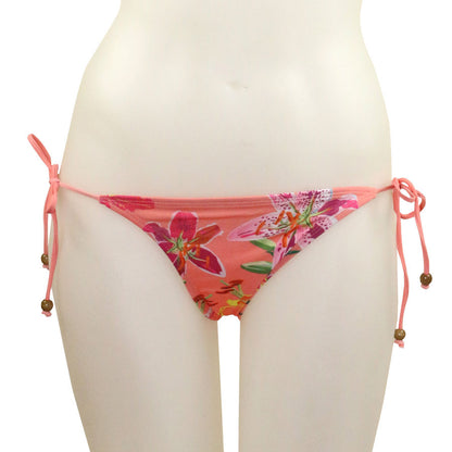 Tropical Orchid Cinched Back Side Ties - Loco Boutique