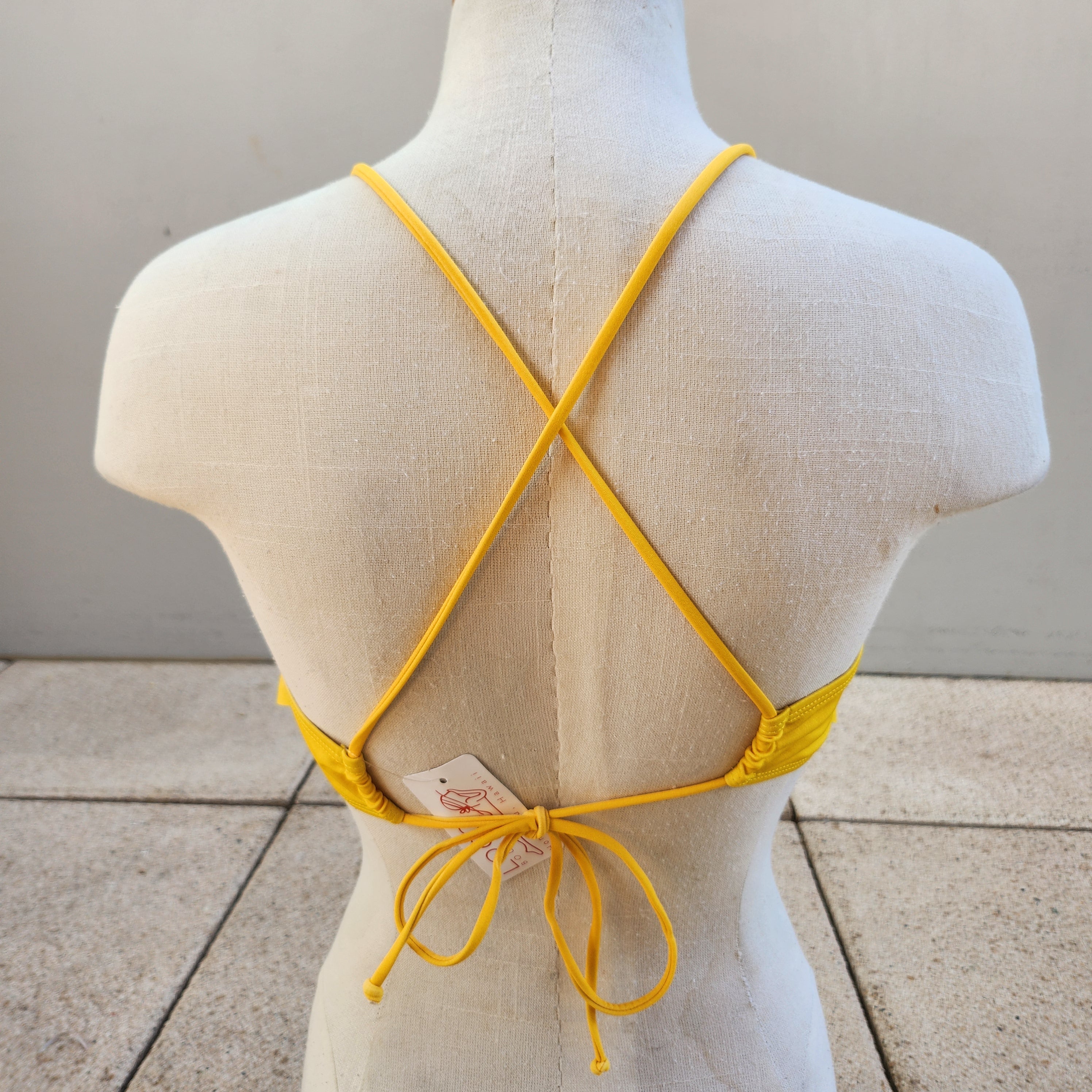 Loco Boutique Solid Logo Flounce Crop Top