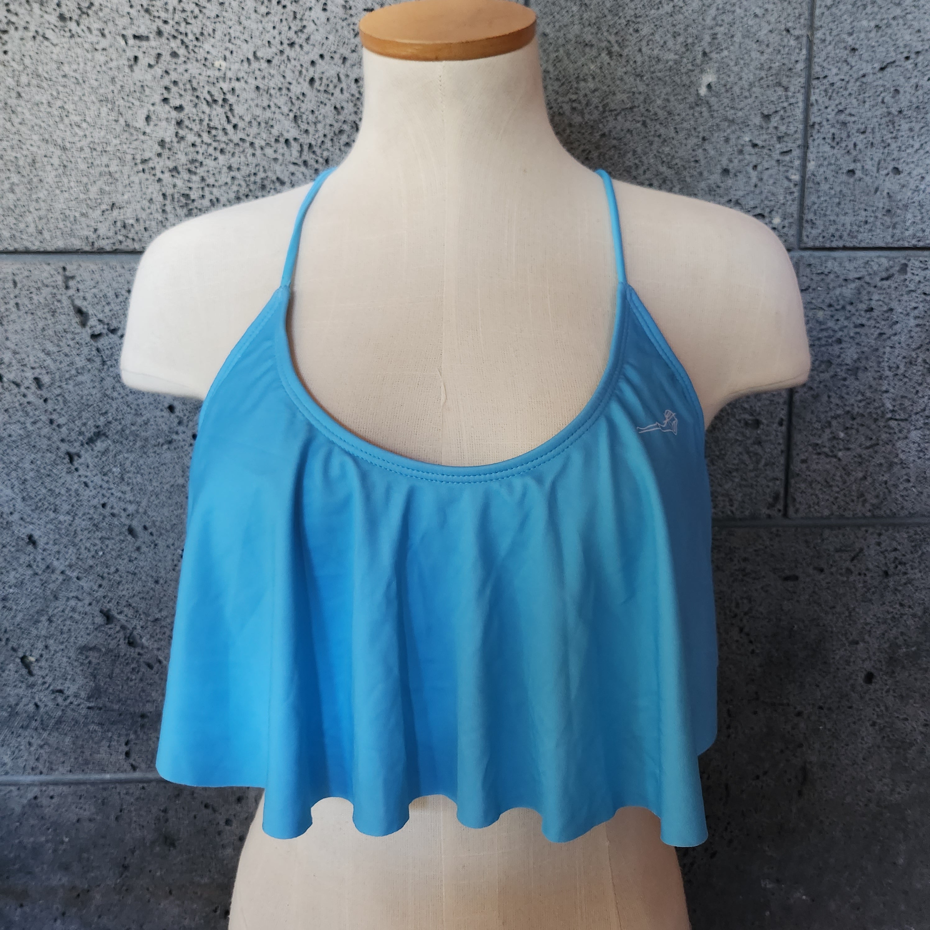 Solid Logo Flounce Crop Top - Loco Boutique