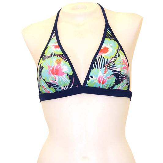 Blue Flower Reversible Banded Chest - Loco Boutique