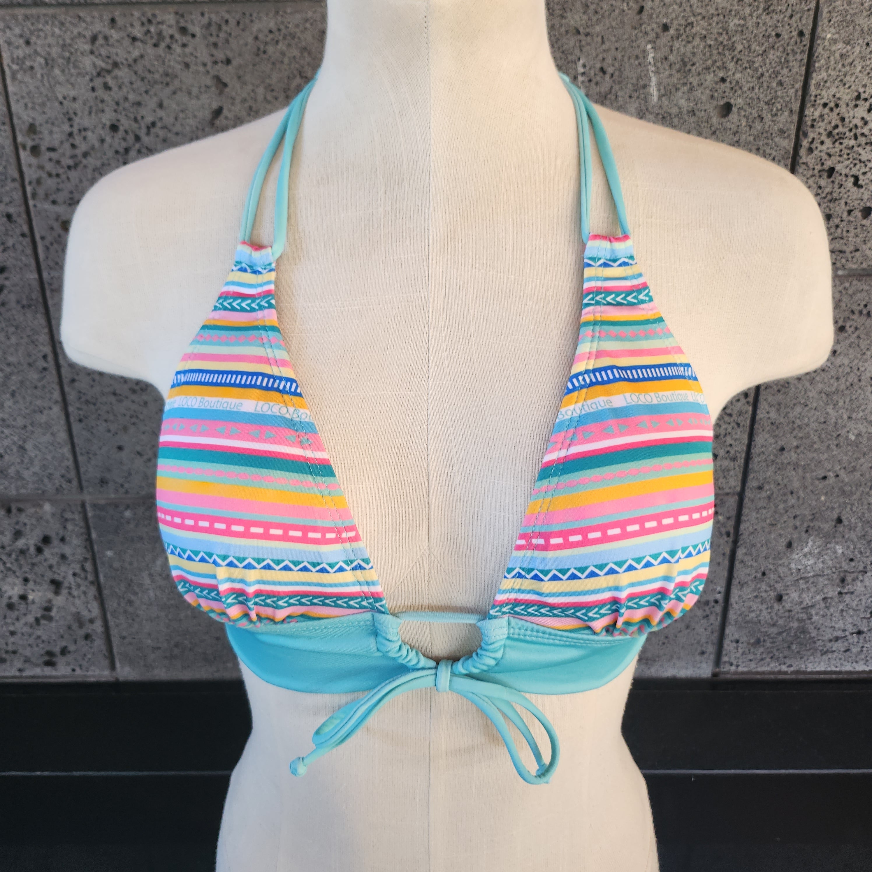 Loco Boutique Vitamin Stripe Keyhole Front Banded Chest MJF03618