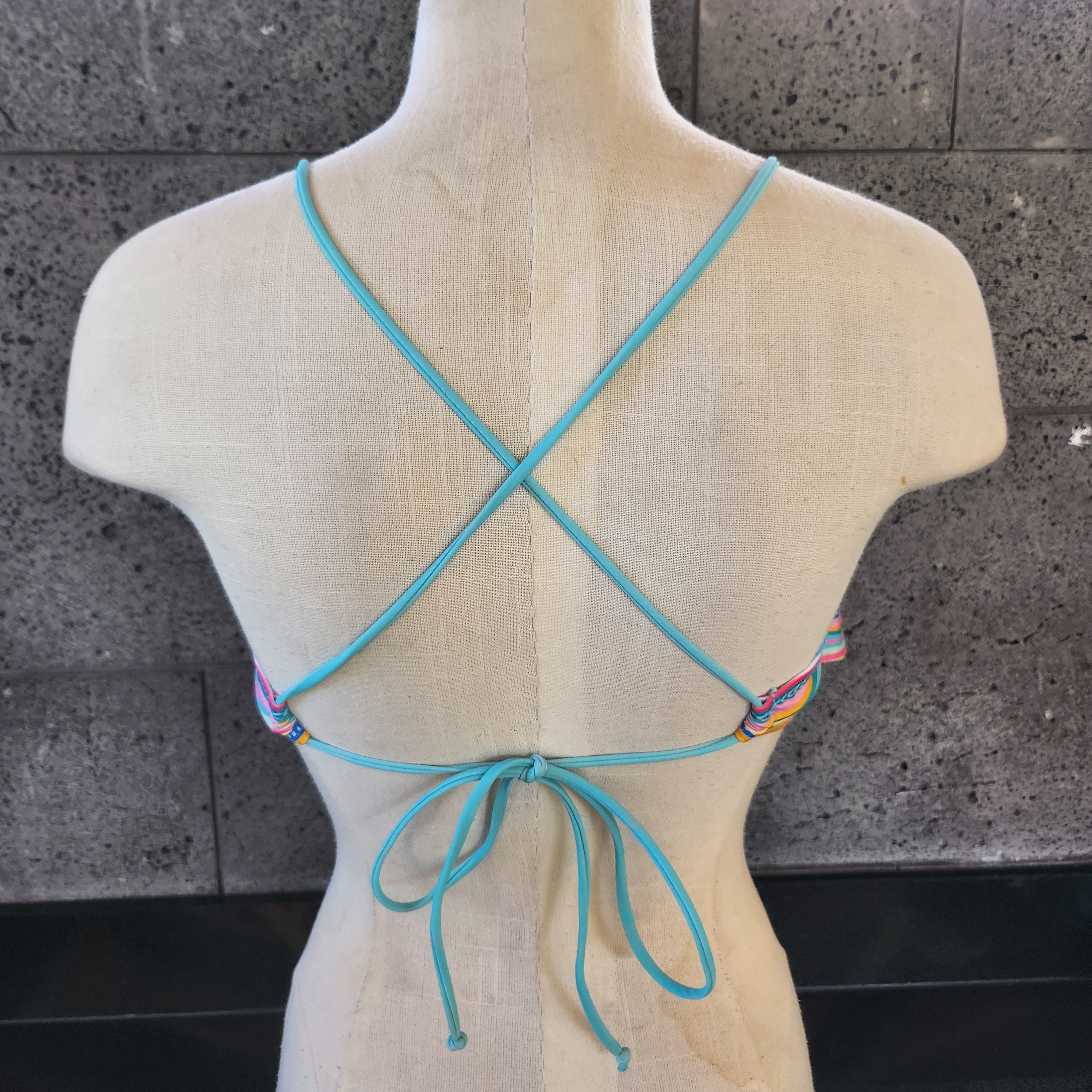 Loco Boutique Vitamin Stripe Flounce Crop Top MJF03619