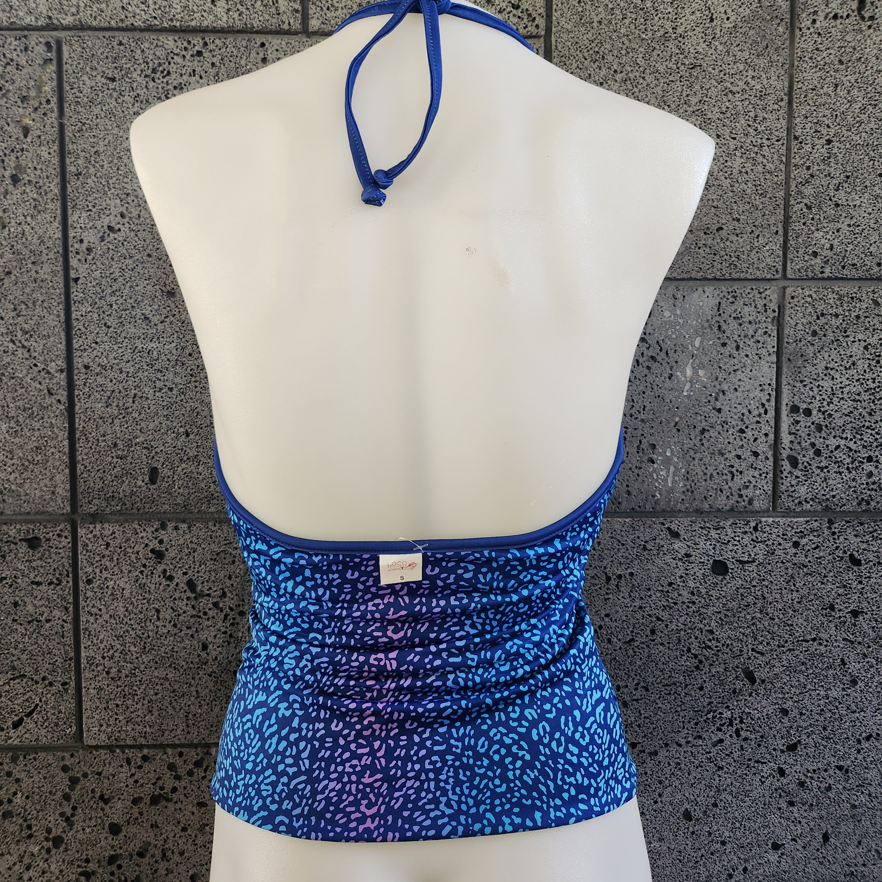 Loco Boutique Pastel Jungle Reversible Halter Tankini