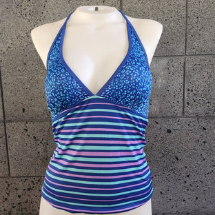Loco Boutique Pastel Jungle Reversible Halter Tankini