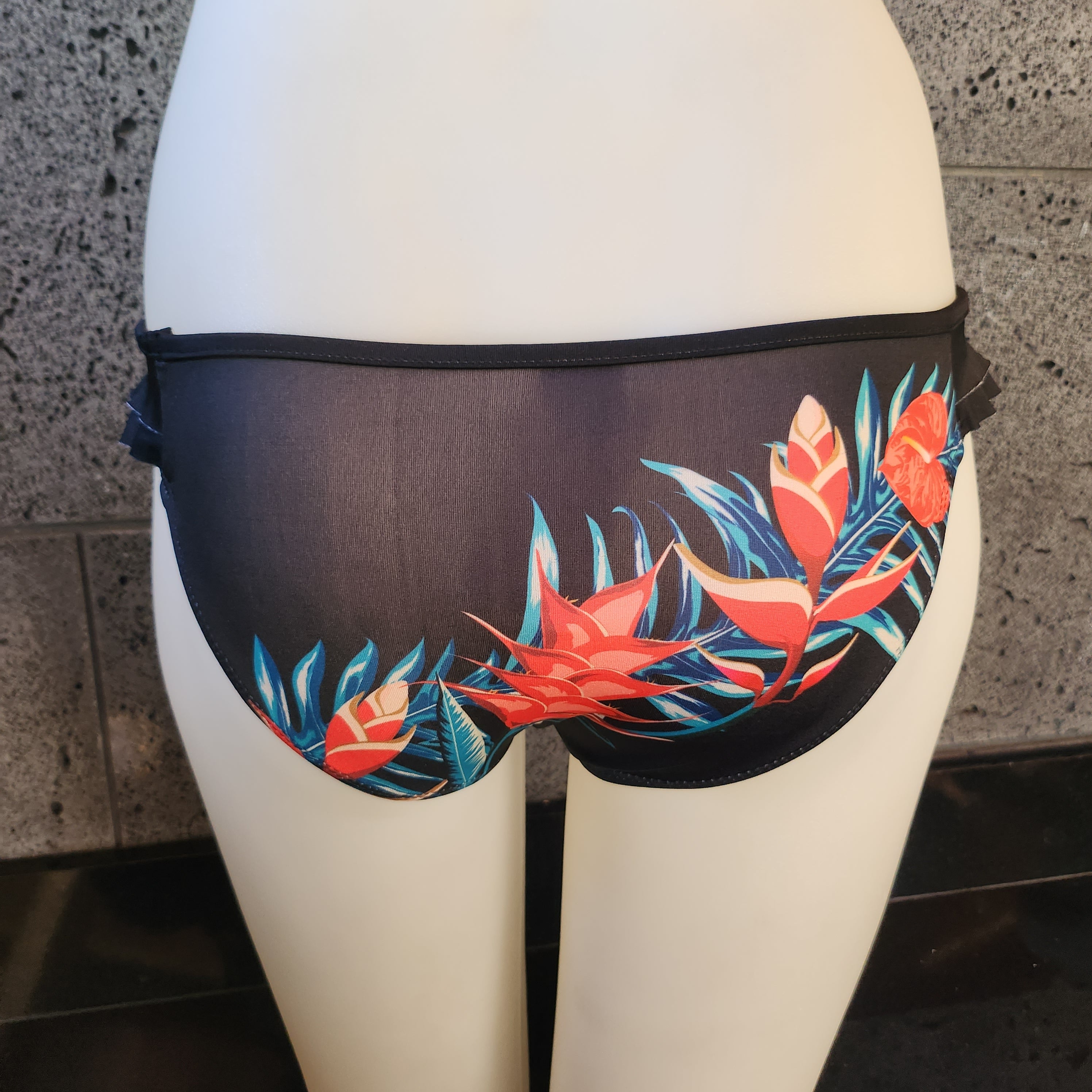 Loco Boutique Retro Hawaii Double Sided Ruffles Bikini Bottom