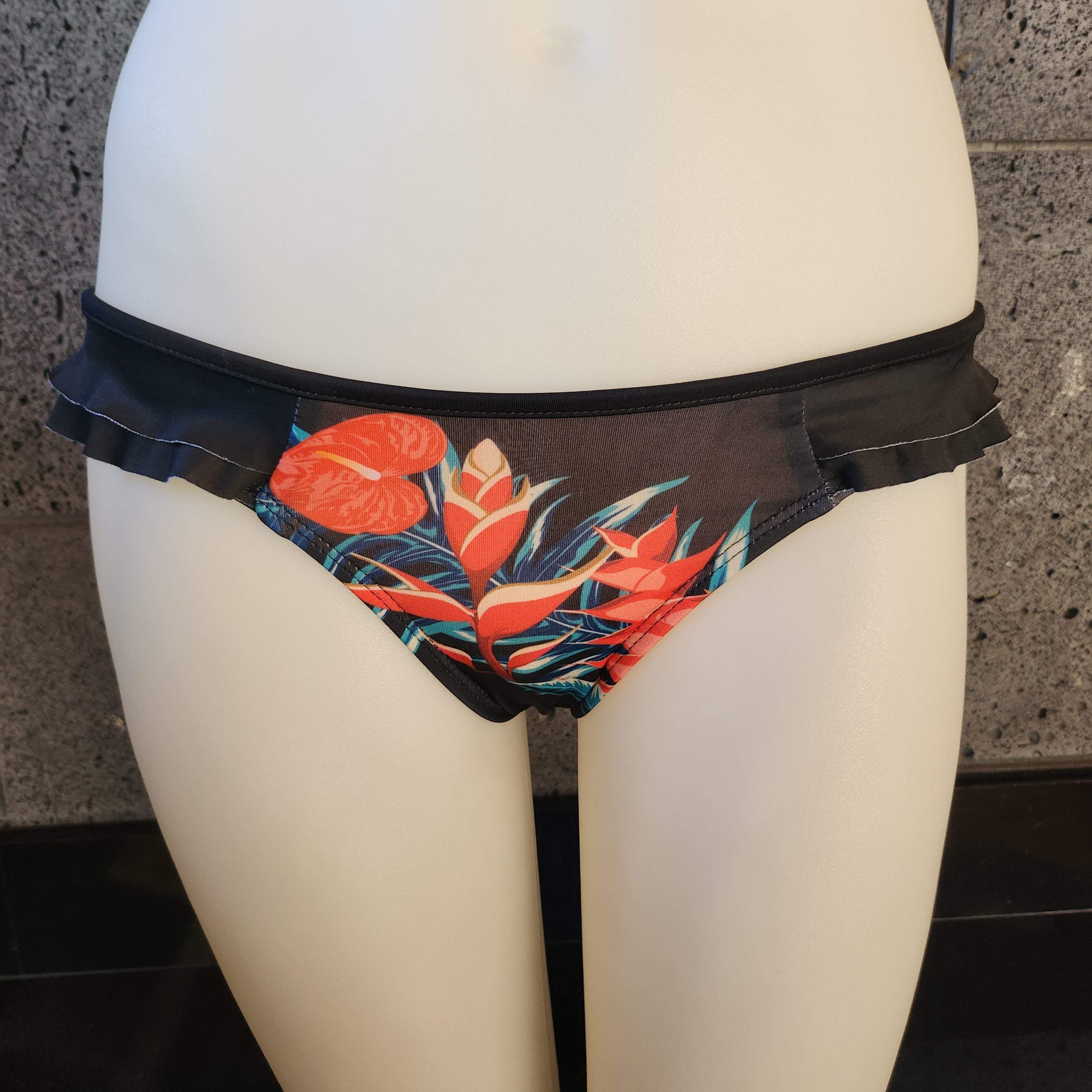 Loco Boutique Retro Hawaii Double Sided Ruffles Bikini Bottom