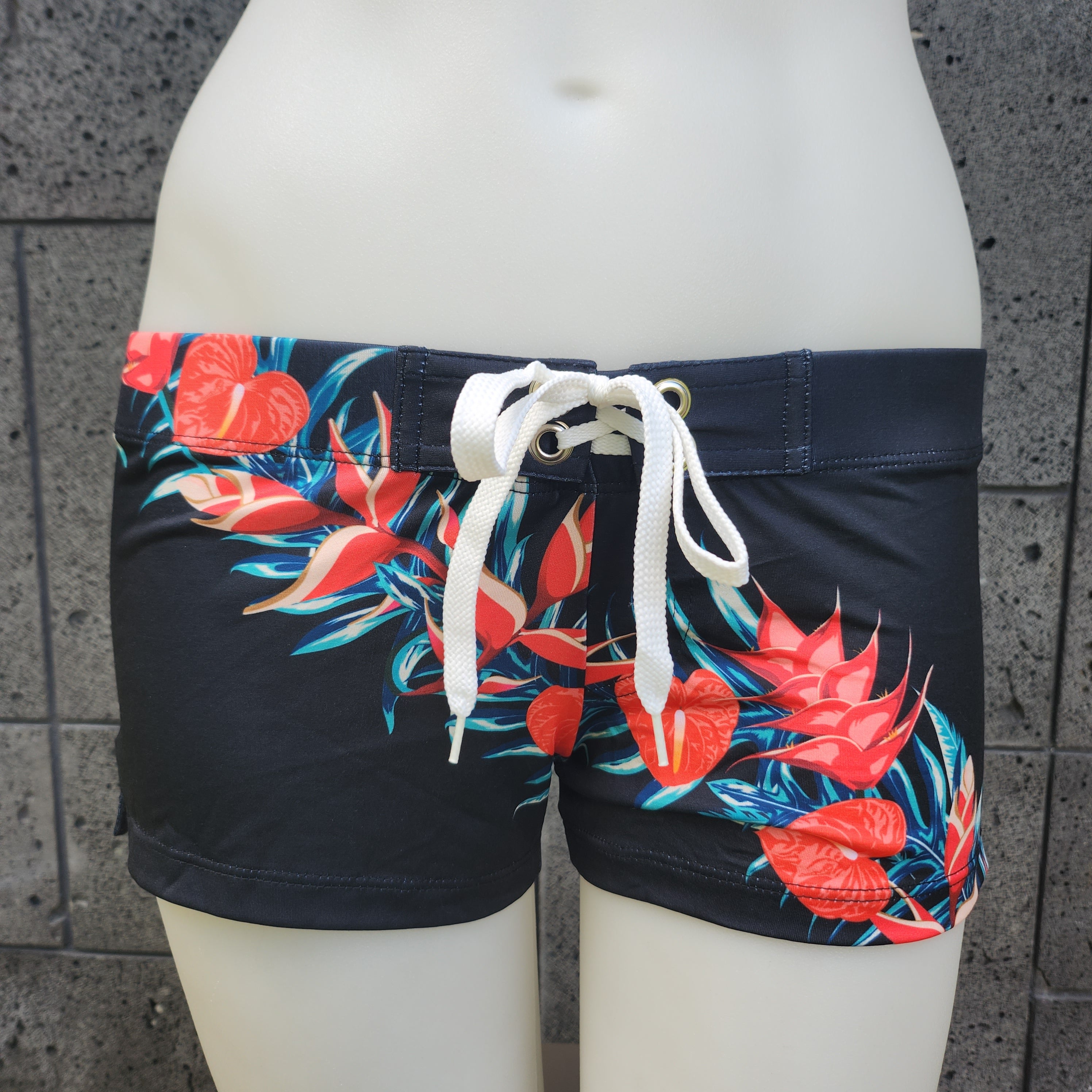 Loco Boutique Retro Hawaii Fitted Swim Shorts