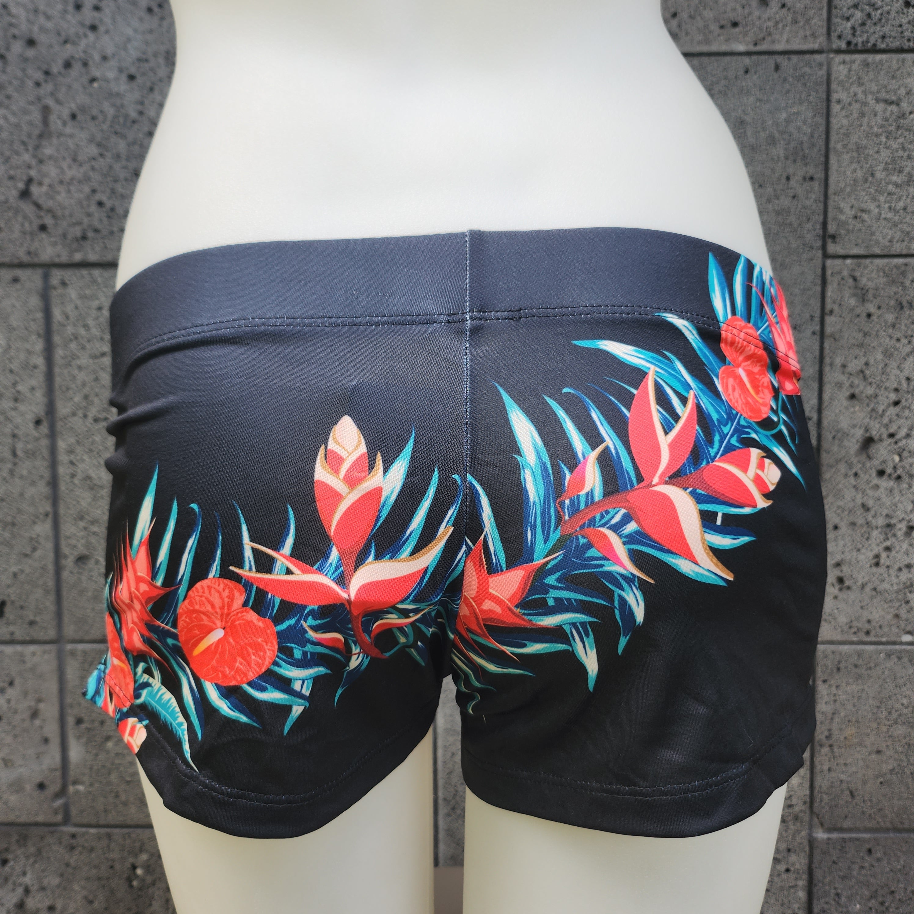 Loco Boutique Retro Hawaii Fitted Swim Shorts