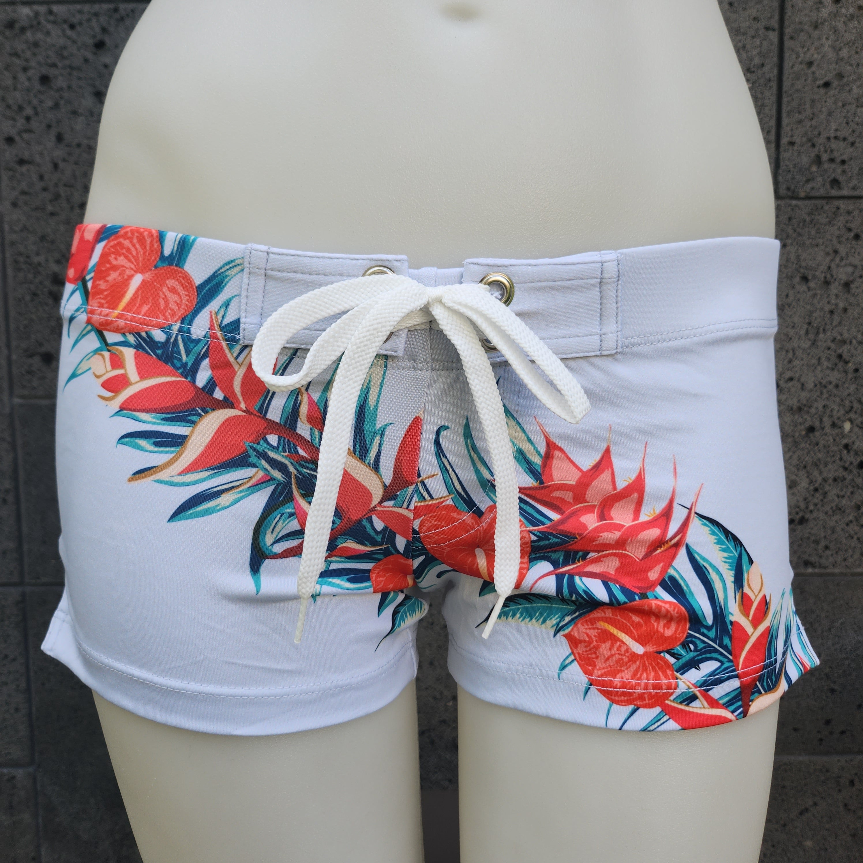 Loco Boutique Retro Hawaii Fitted Swim Shorts