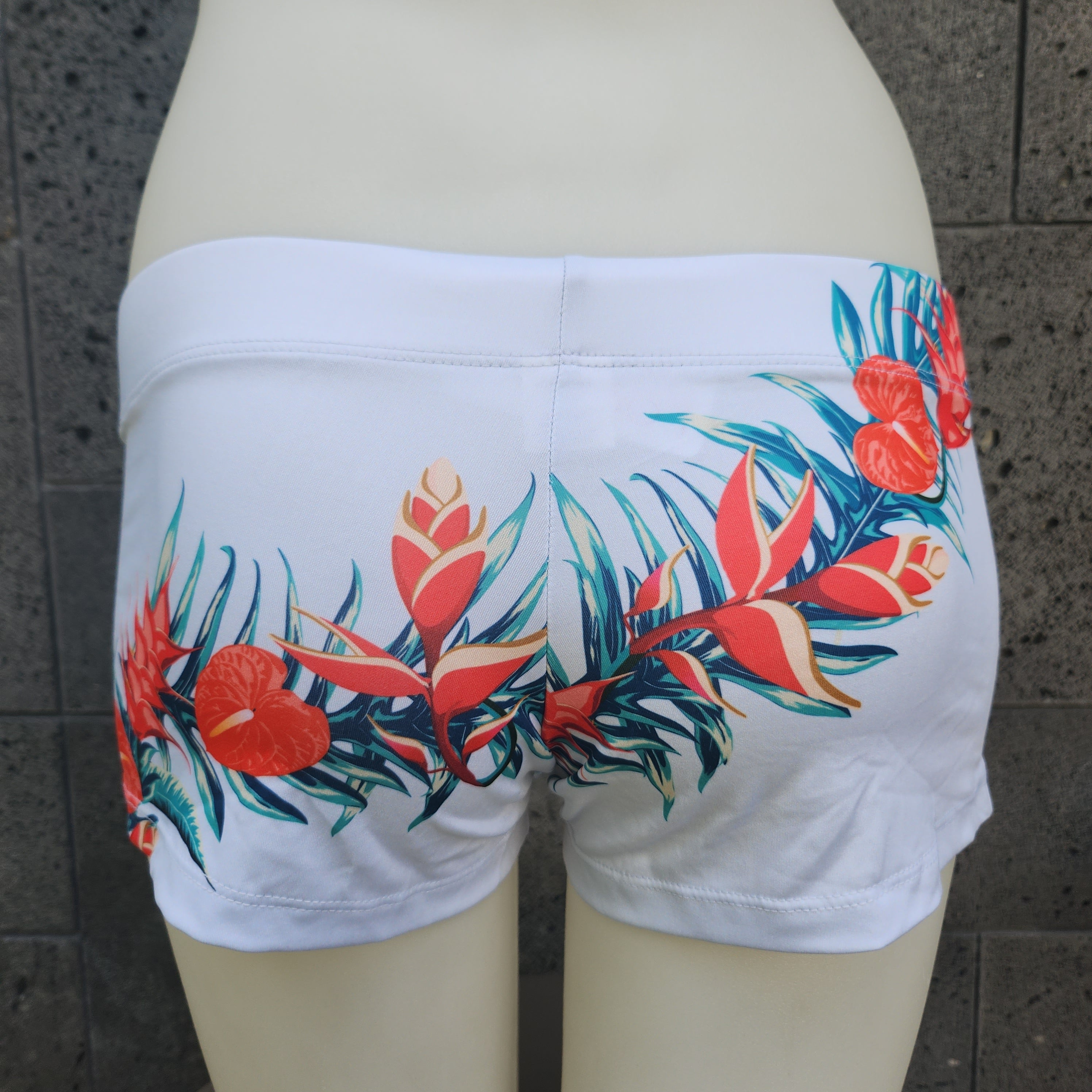 Loco Boutique Retro Hawaii Fitted Swim Shorts