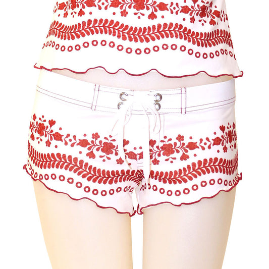 Loco Broidery Fitted Shorts - Loco Boutique