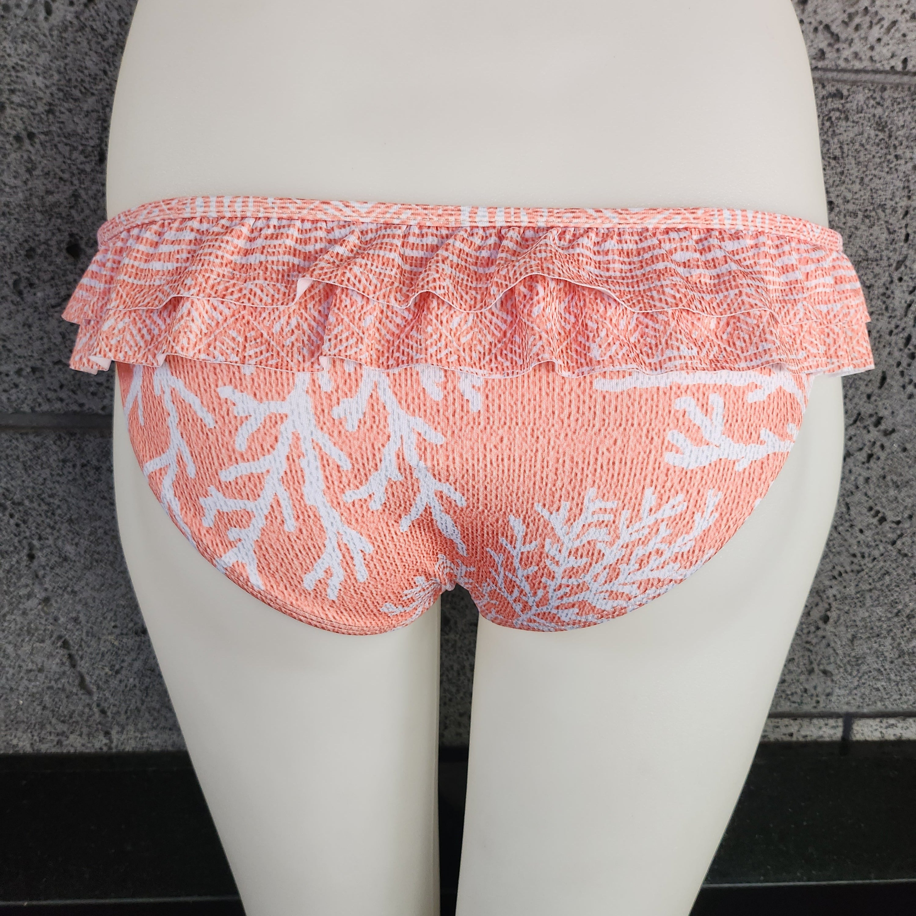 Loco Boutique Coral 2.0 Double Ruffle Bikini Bottom