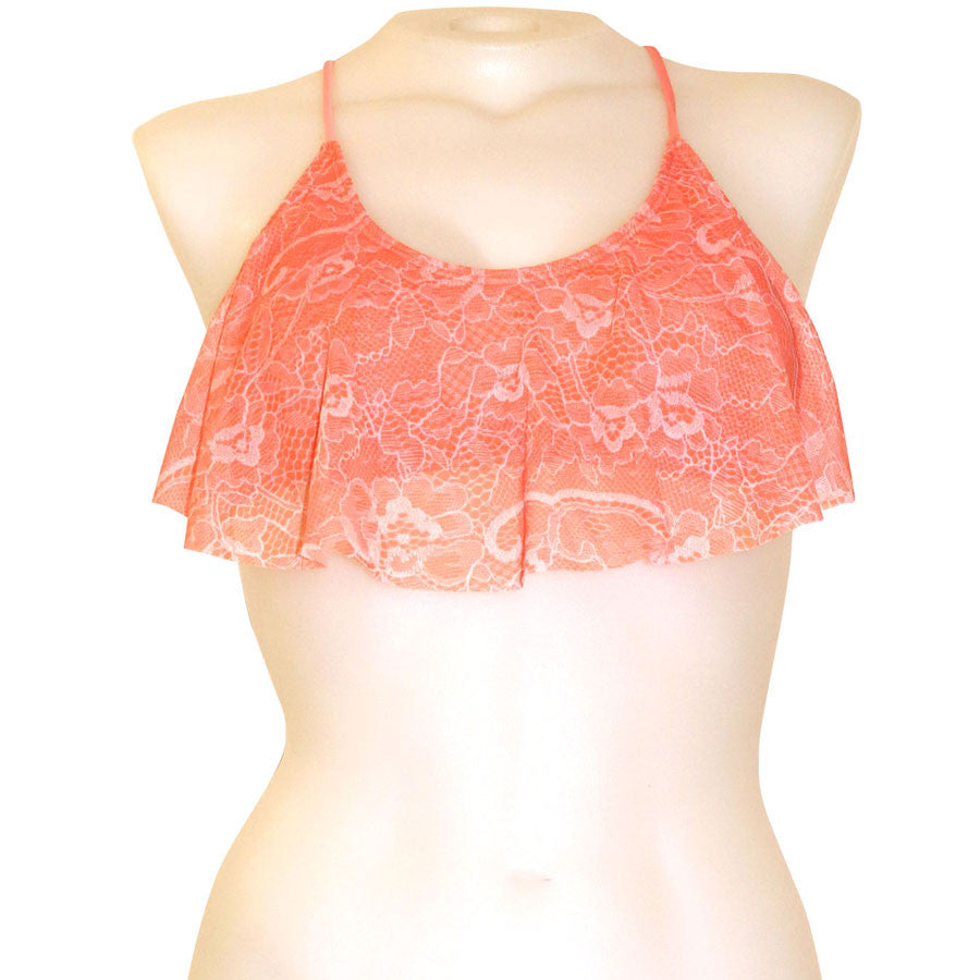 Pure Lace Flounce Crop Top - Loco Boutique