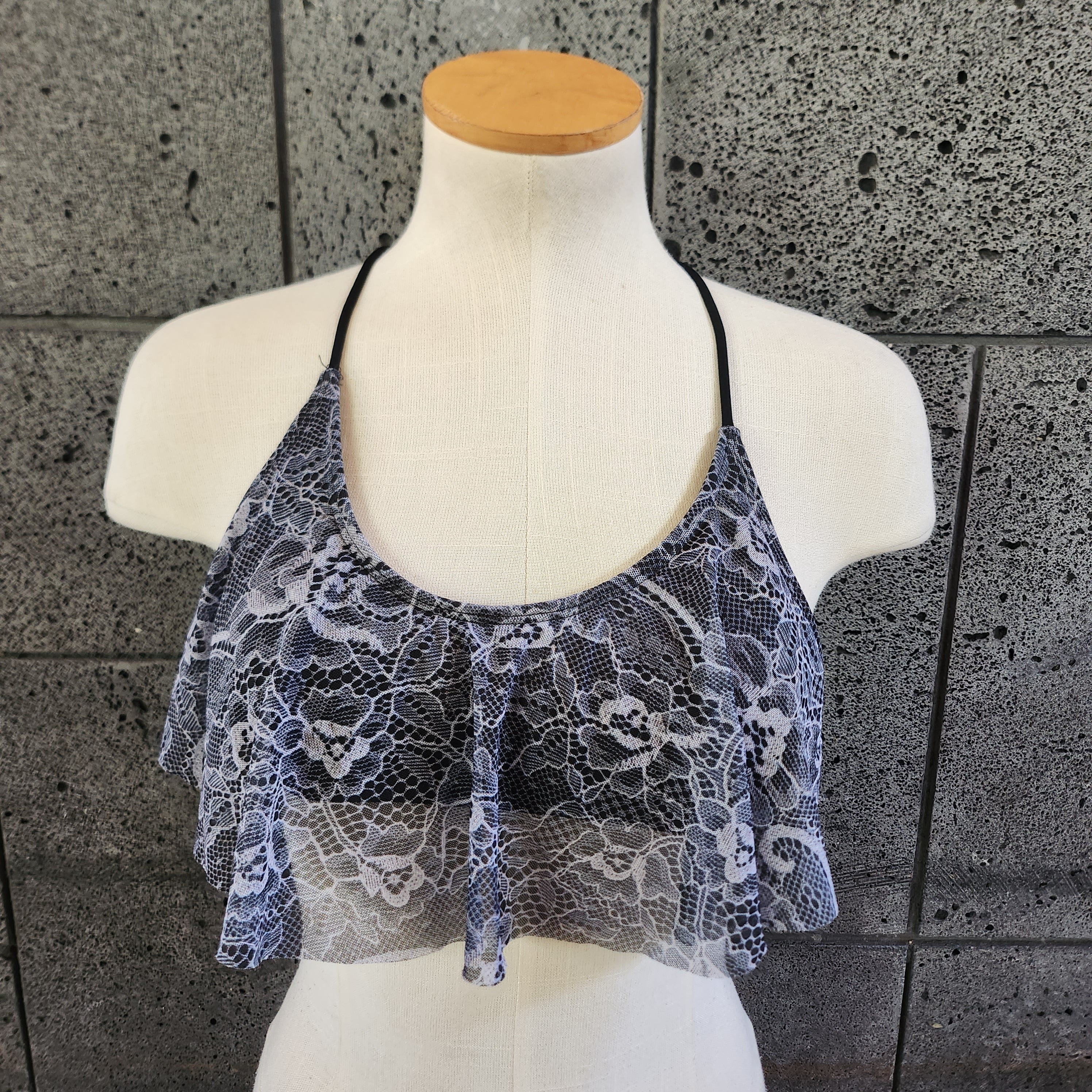 Loco Boutique Pure Lace Flounce Crop Top