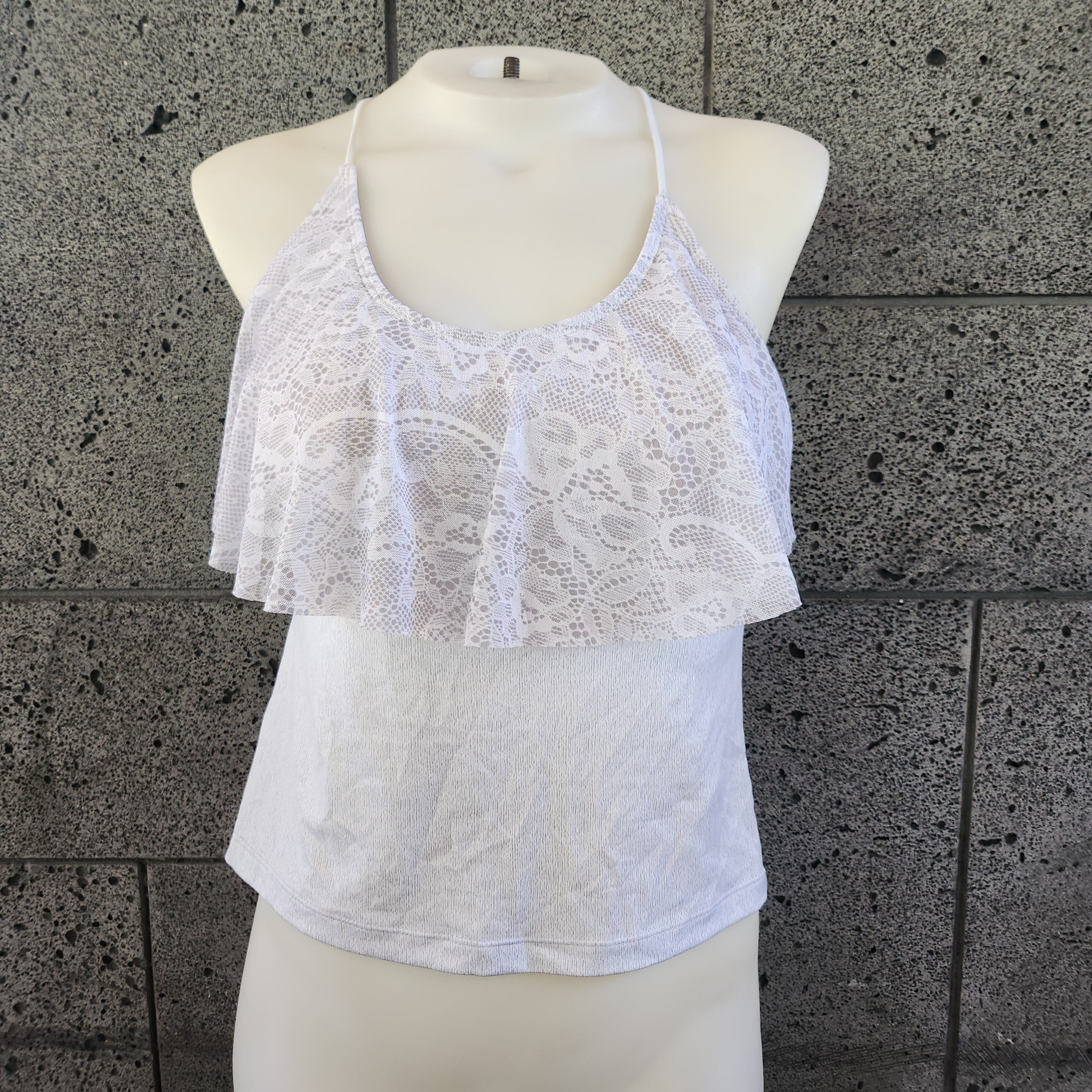 Loco Boutique Pure Lace Flounce Front Tankini