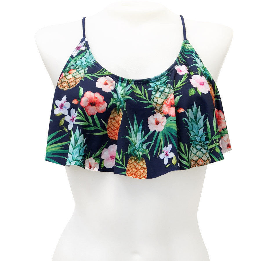 Pine and Flower Flounce Crop Top - Loco Boutique
