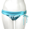 Loco Boutique Woman's Tropical Leaves Folded Over Bikini Bottom - CYAN / XS
