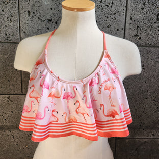 Flamingo Flounce Crop Top - Loco Boutique