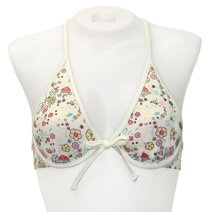 Loco Boutique Little Blossoms Underwire Tie Back Bikini Top