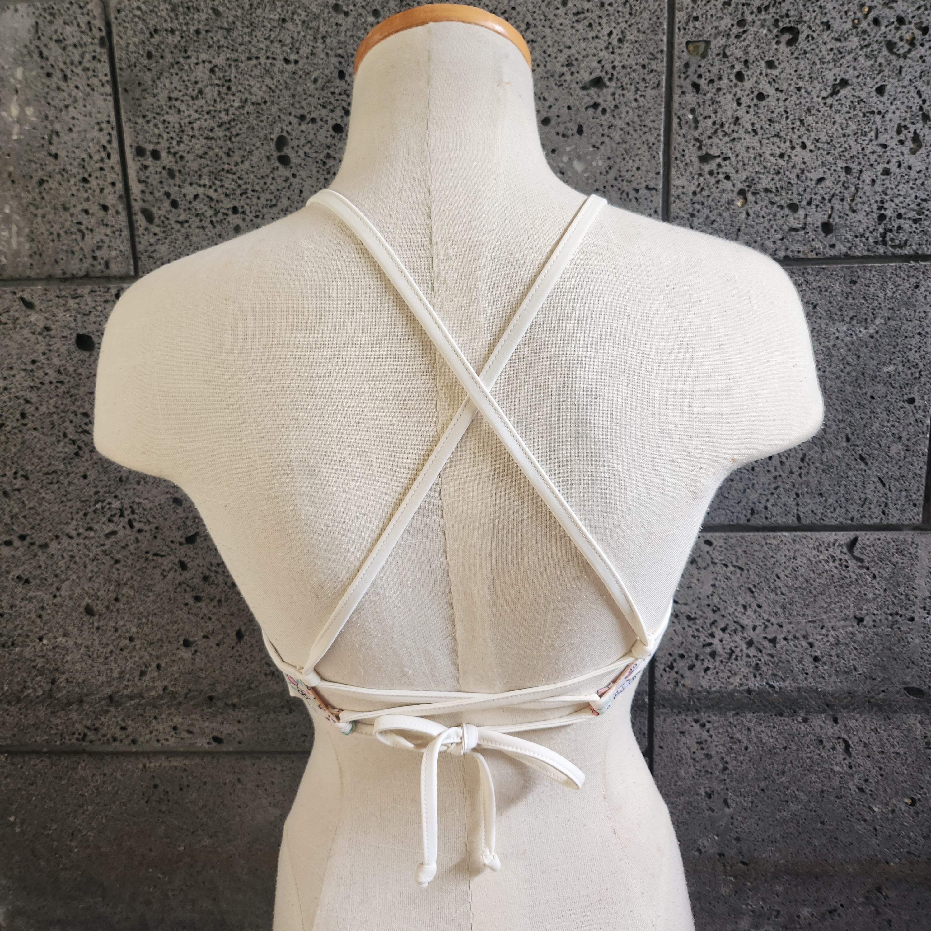 Loco Boutique Little Blossoms Underwire Tie Back Bikini Top