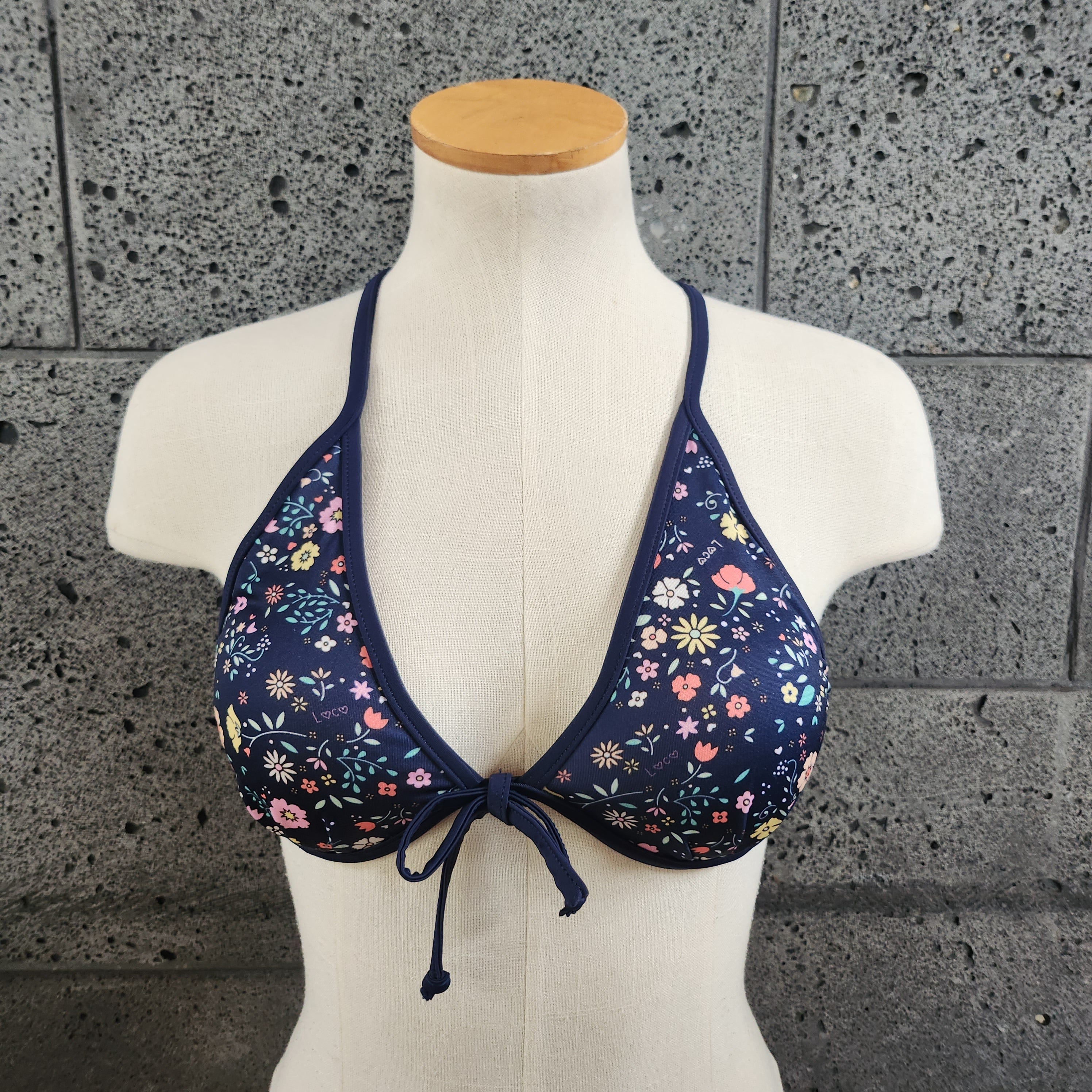 Loco Boutique Little Blossoms Underwire Tie Back Bikini Top