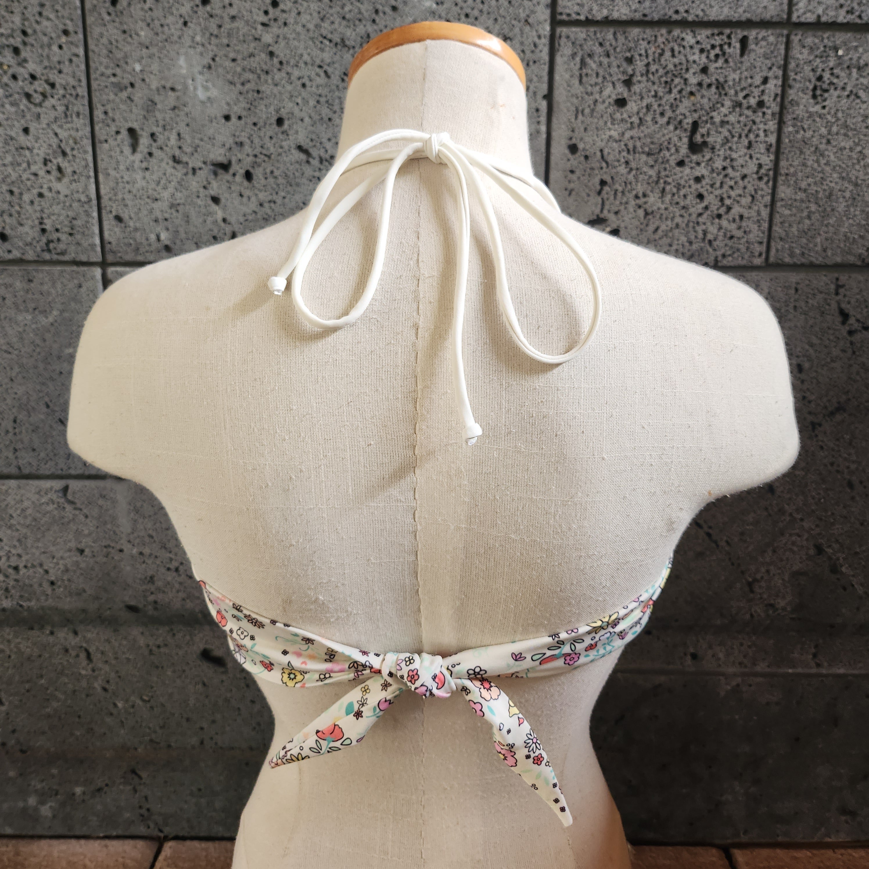 Loco Boutique Little Blossoms 3-Tier Flounce Bandeau Bikini Top