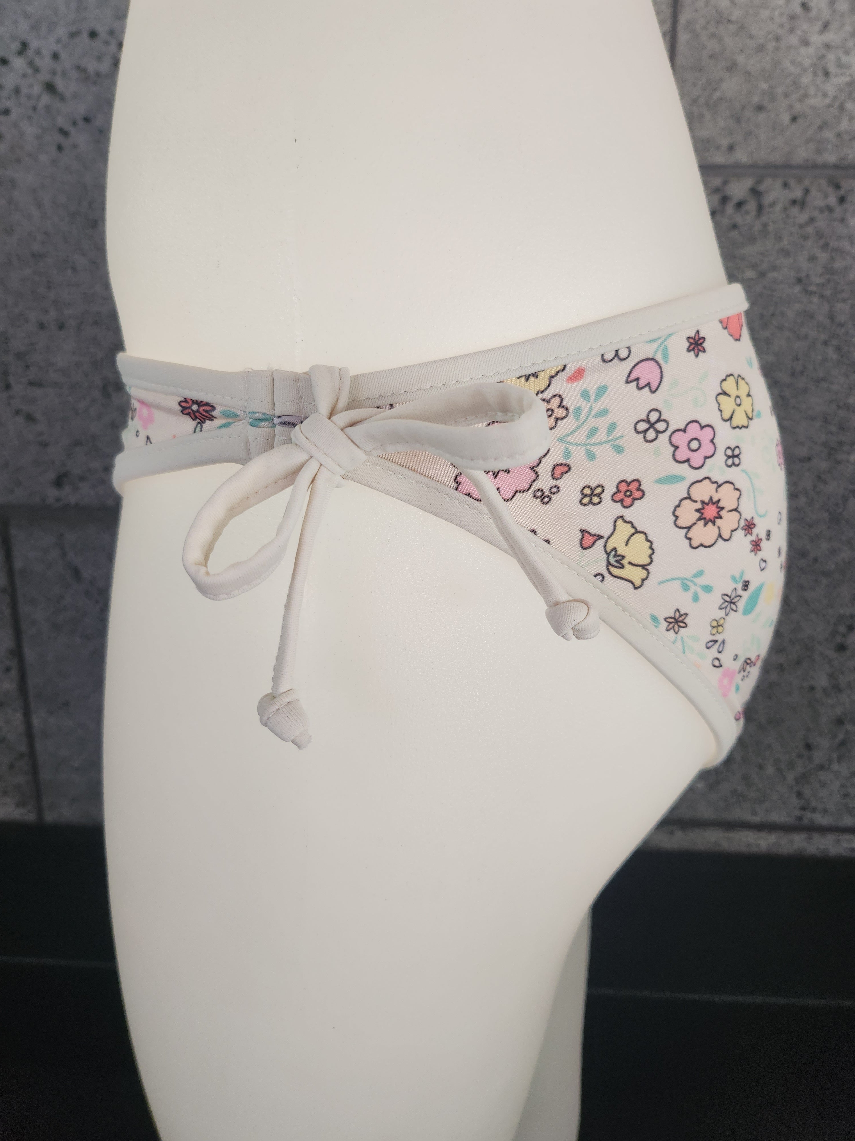 Loco Boutique Little Blossoms Removable Bow Bikini Bottom