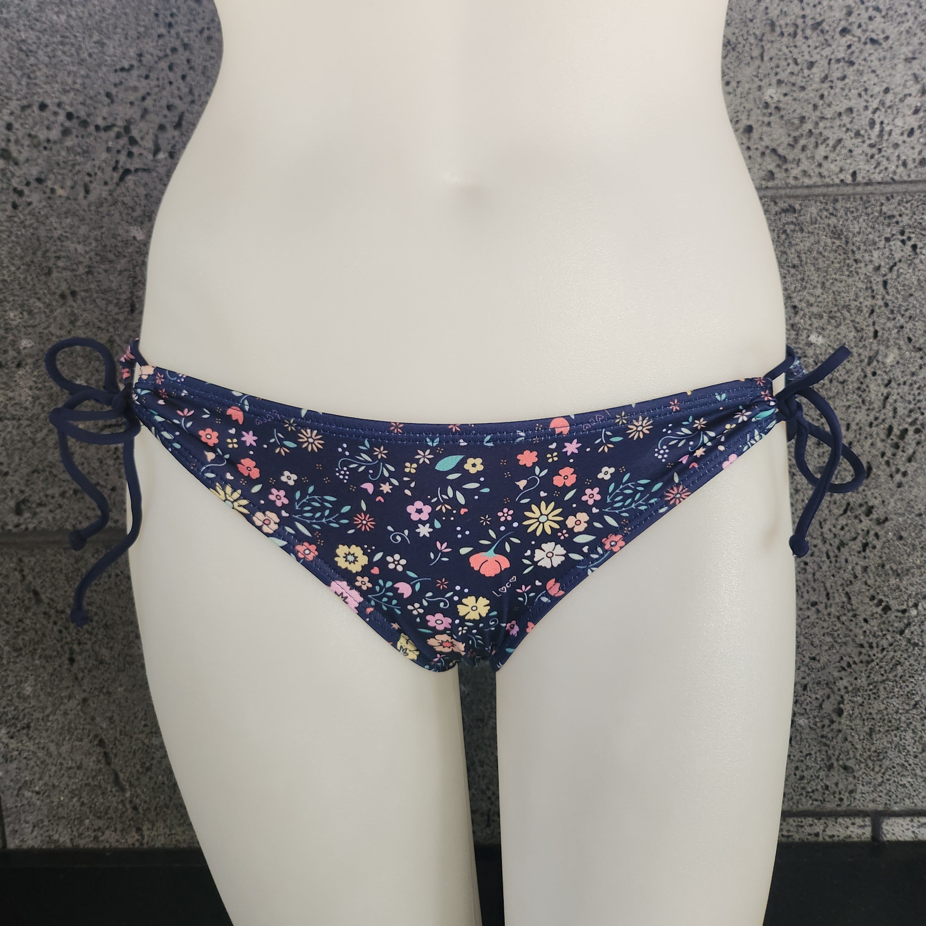 Loco Boutique Little Blossoms Keyhole Gathered Bikini Bottom