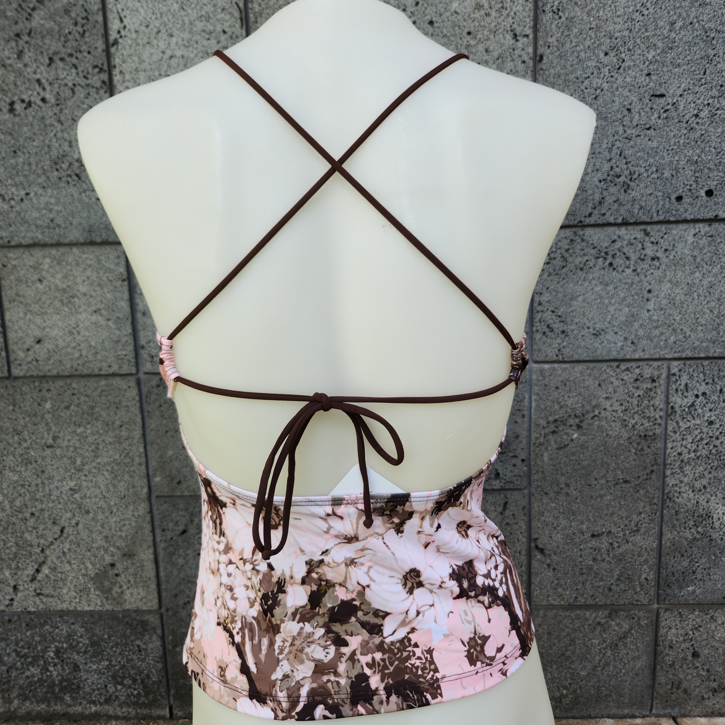 Loco Boutique Warm Flower Flounce Front Tankini