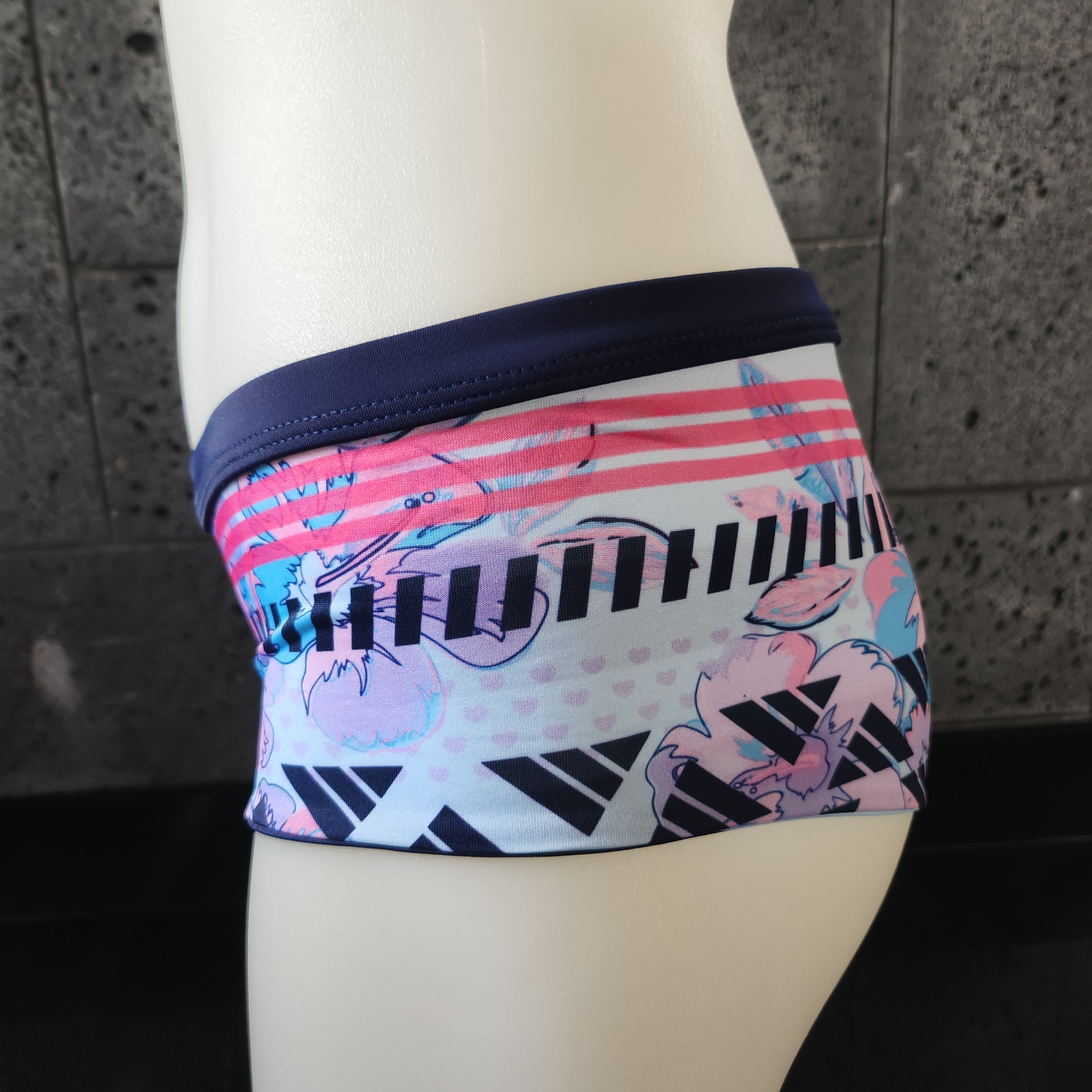 Loco Boutique Woman's Watercolor Hibis Reversible Boy Shorts