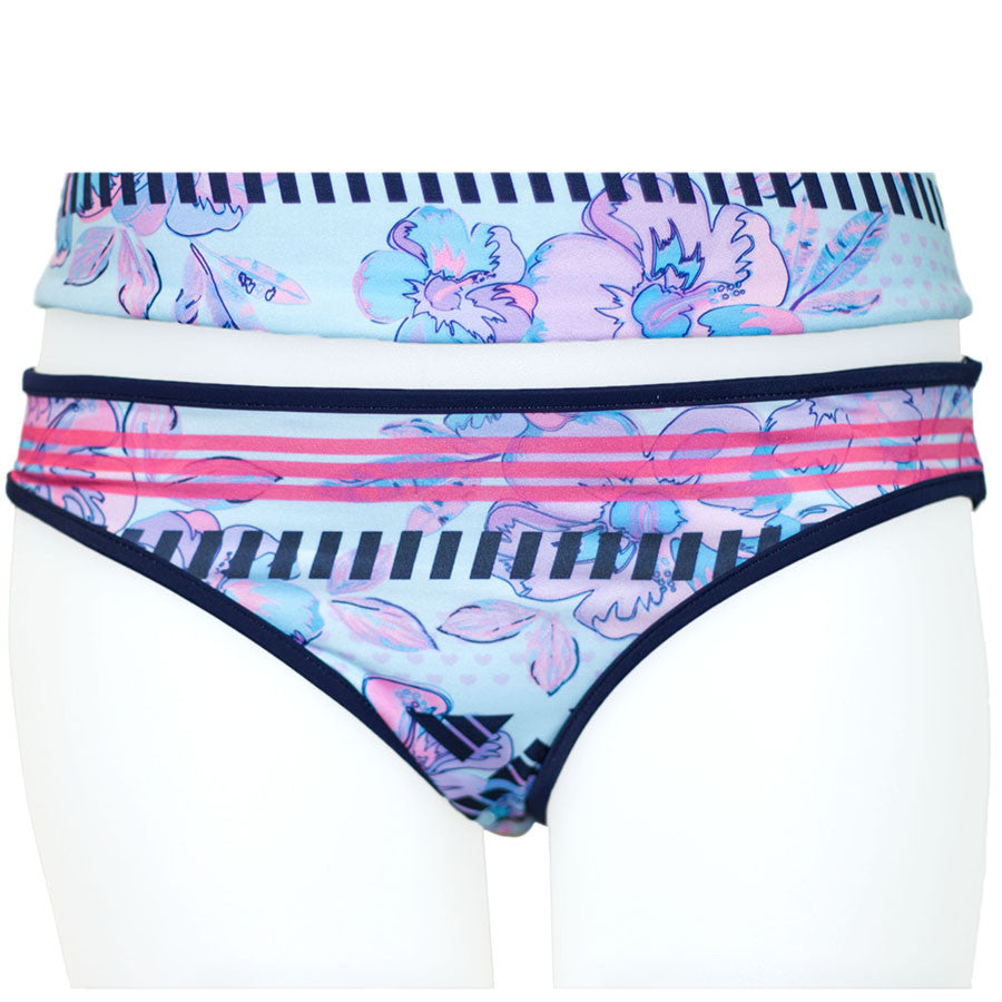 Watercolor Hibis Reversible Bottom - Loco Boutique