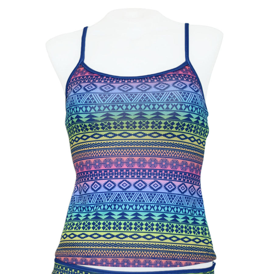 Rainbow Pattern Cami Tankini - Loco Boutique