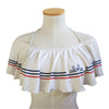 Loco Boutique Aloha Banner Off Shoulder Bandeau Top - CREAM / S