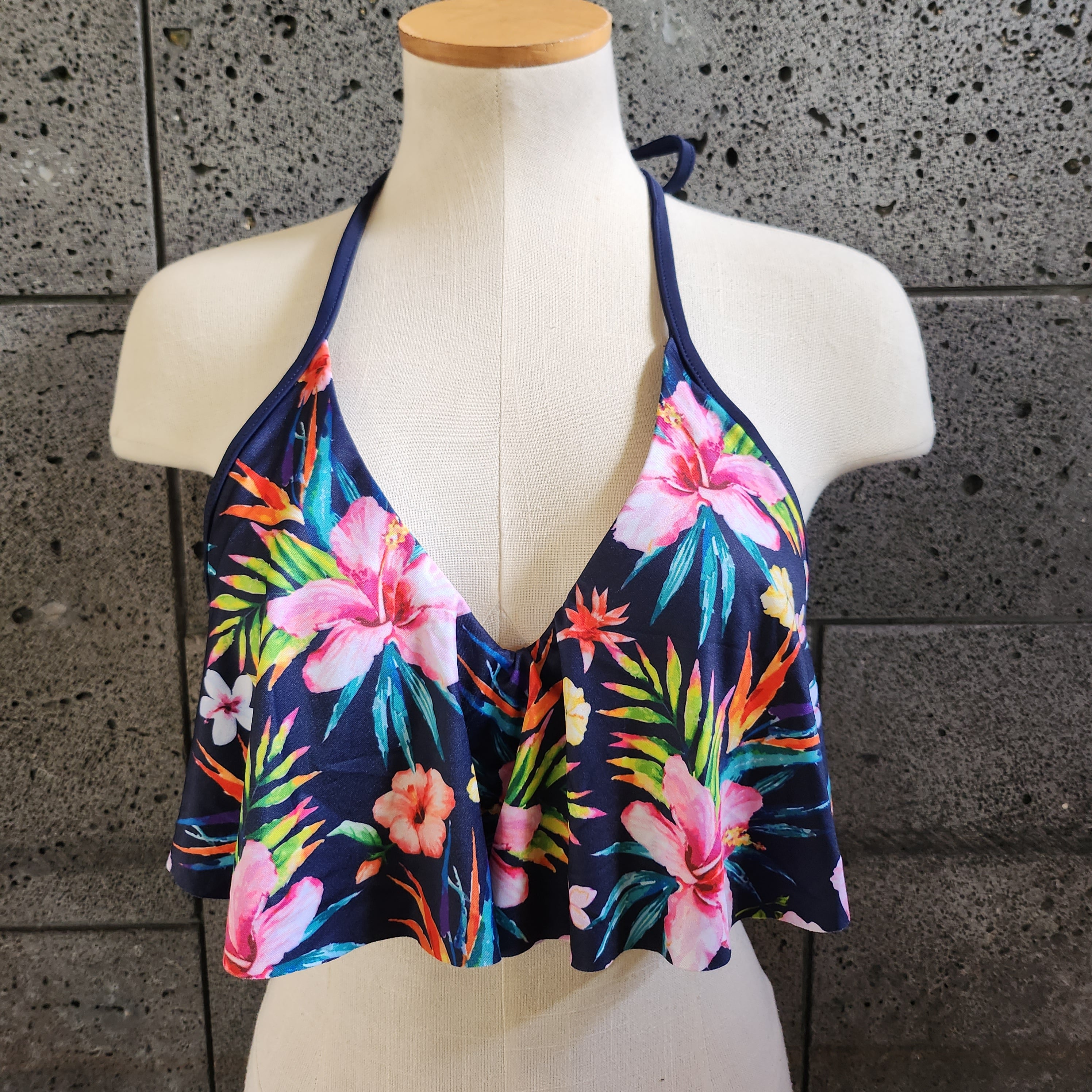 Loco Boutique Floral Flounce Front Tankini Top