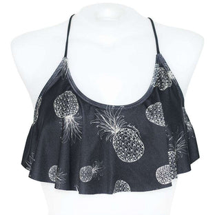 Loco Pineapples Flounce Crop Top - Loco Boutique