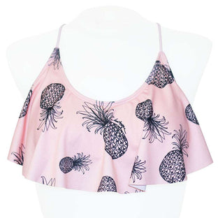 Loco Pineapples Flounce Crop Top - Loco Boutique