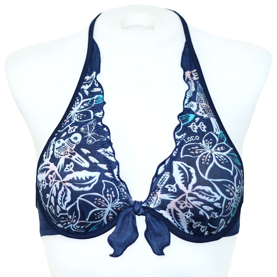 Loco Boutique Batik Linen Ruffle Underwire