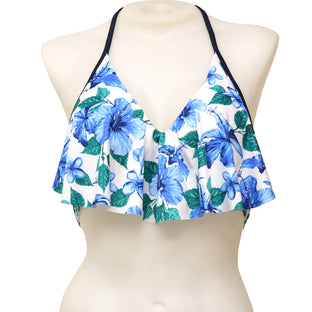 Hawaiian Blue Long Flounce Front Underwire - Loco Boutique