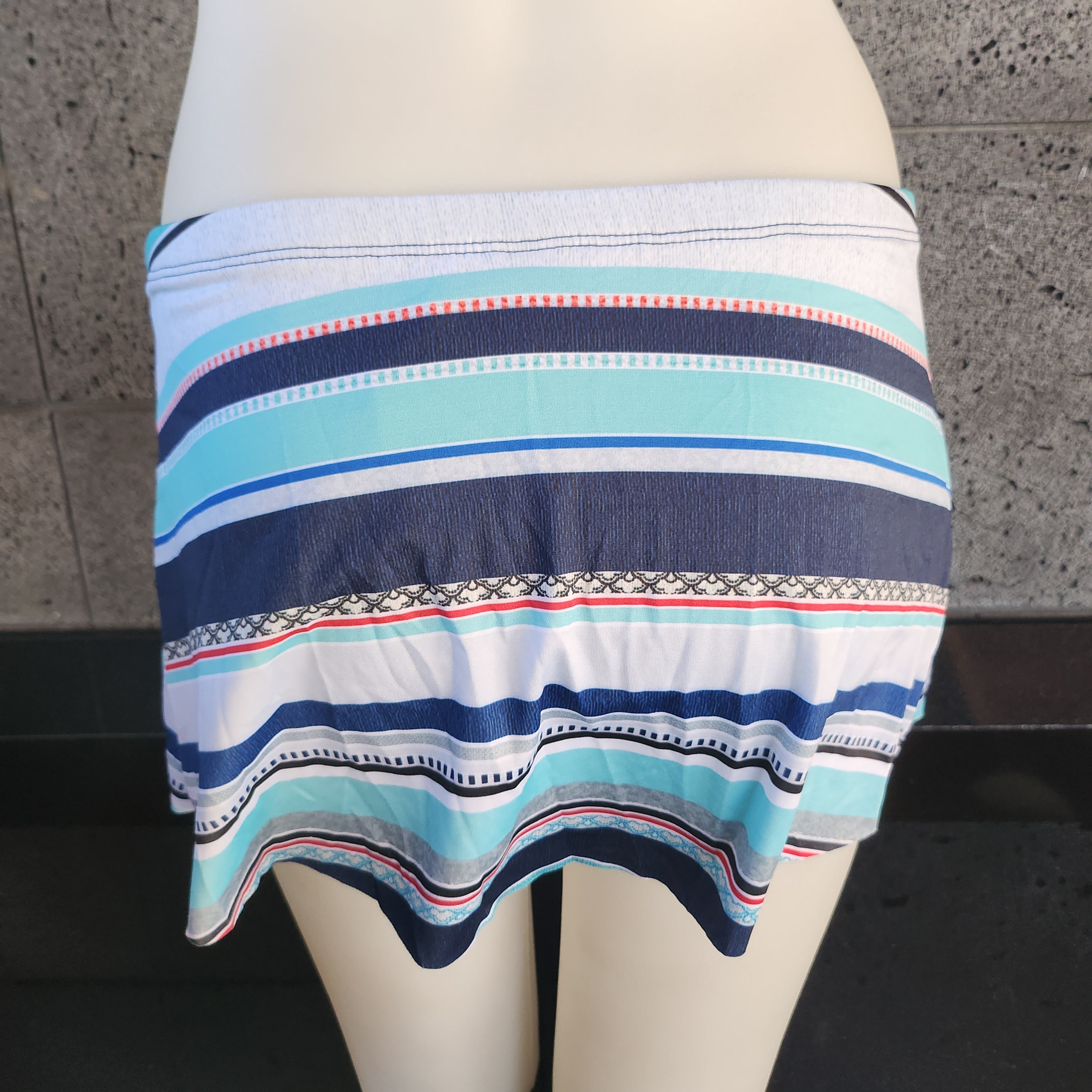 Loco Boutique Da Stripes Banded Skort