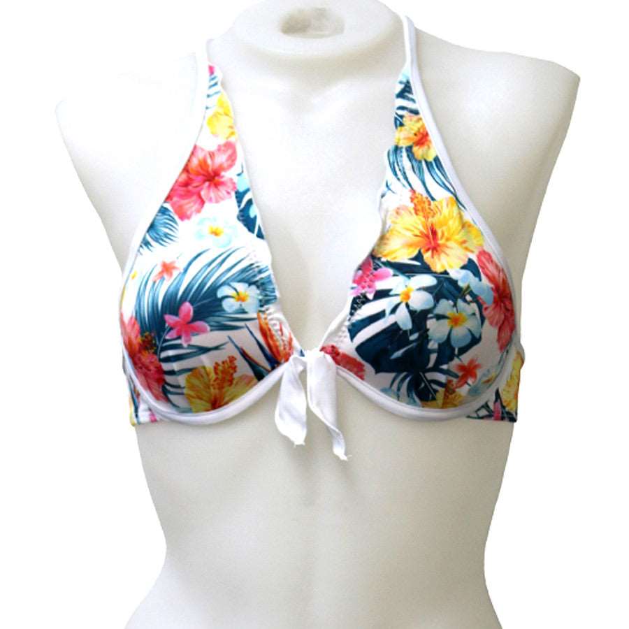 Loco Boutique Hawaiian Flower Ruffle Underwire