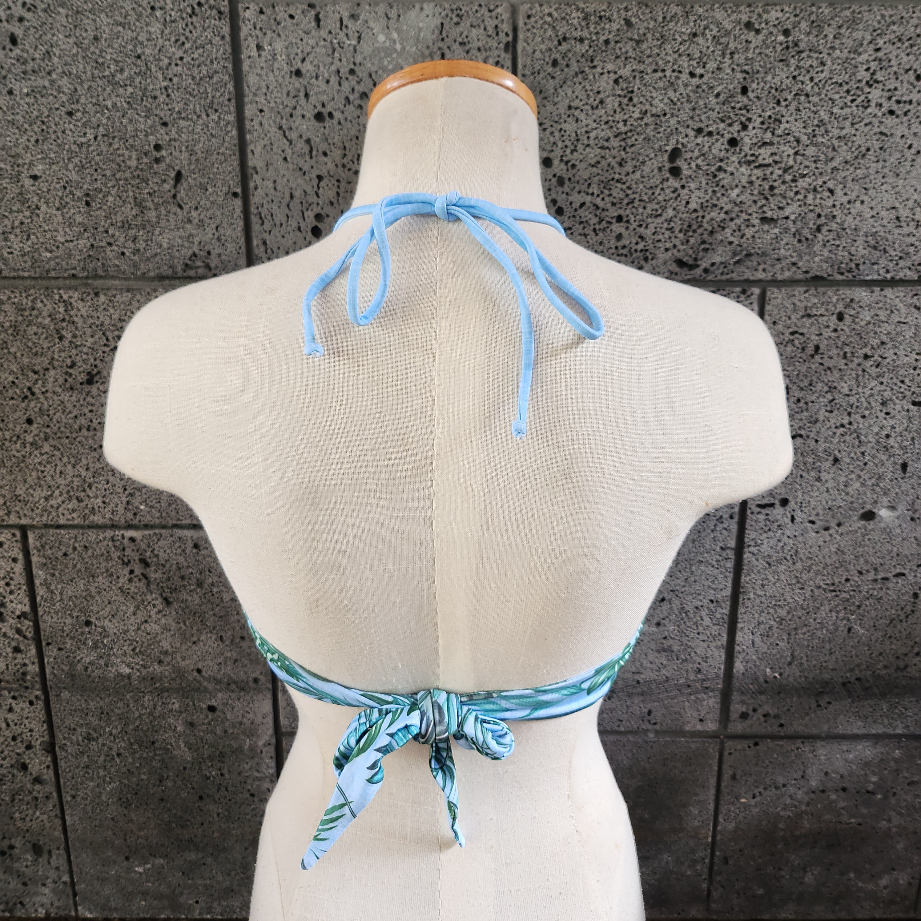 Loco Boutique Palm Leaves Halter Crop Top