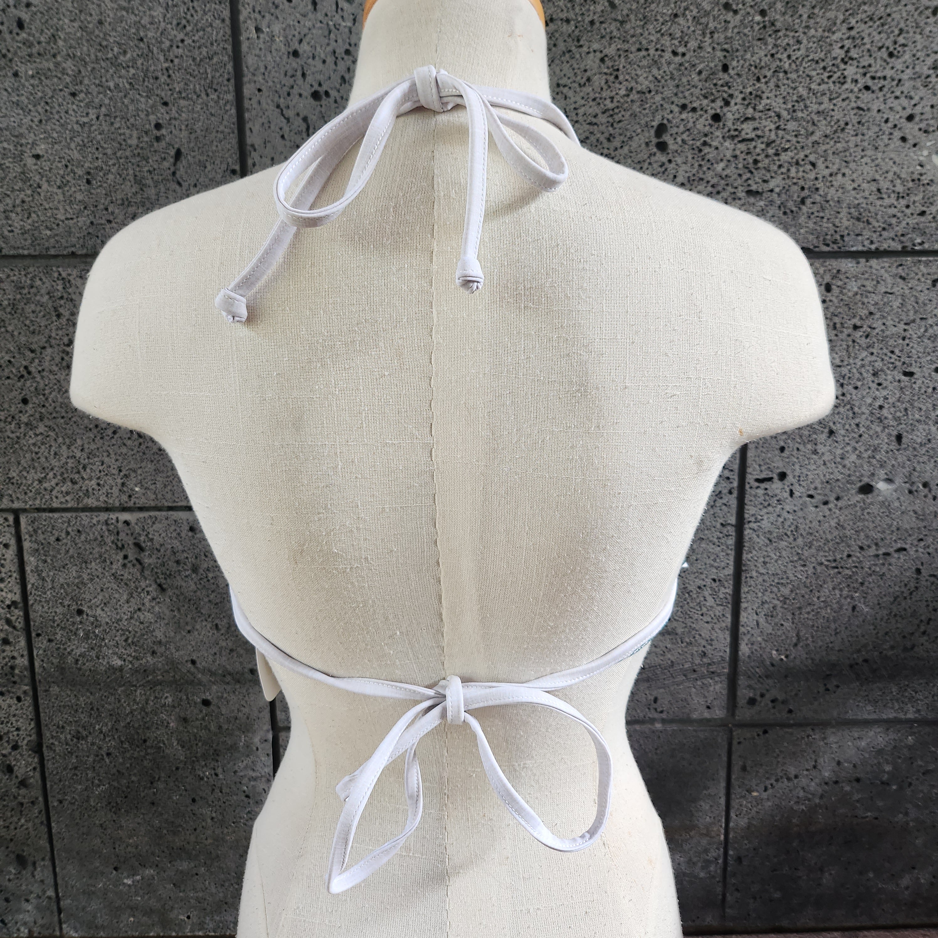 Loco Boutique Palm Leaves Long Flounce Front Underwire Bikini Top