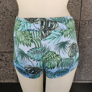 Palm Leaves Roll Band Swim Shorts - Loco Boutique