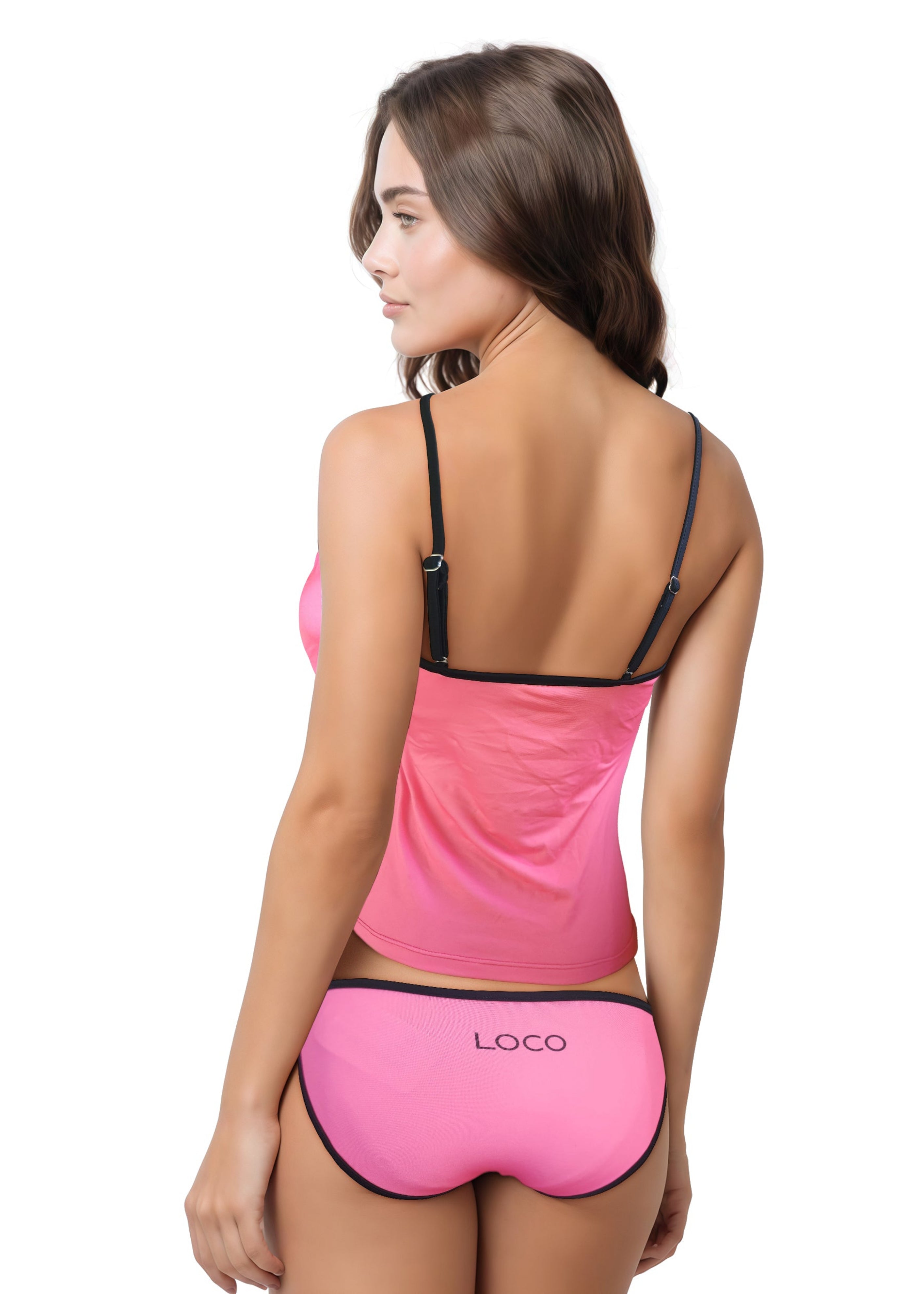 Loco Boutique Neon Black Piping Removable Bows