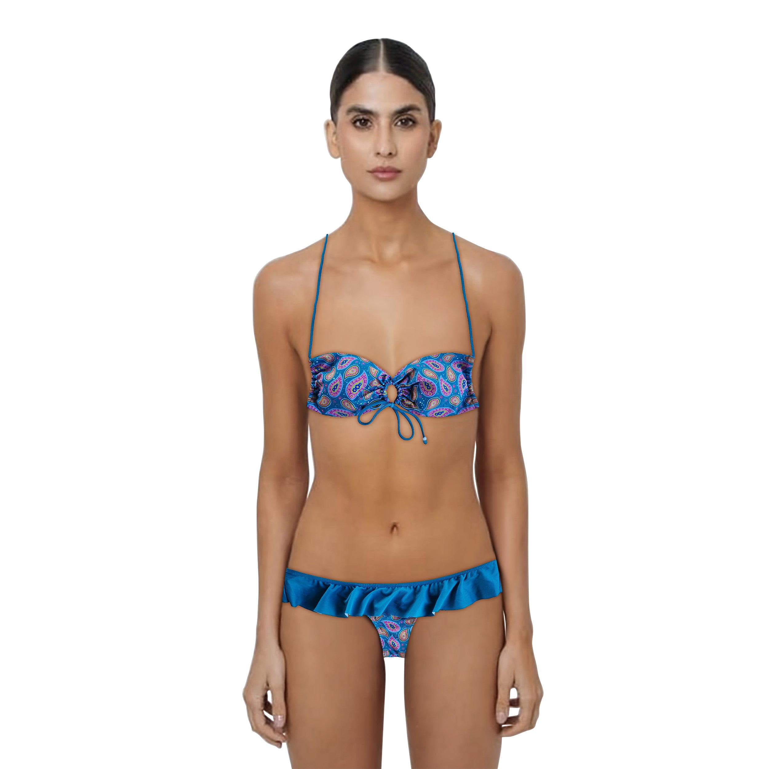 Loco Boutique Paisley Skirted Bikini Bottom