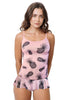 Loco Boutique Loco Pineapples Cami Tankini Top - BLUSH-PINK / XS