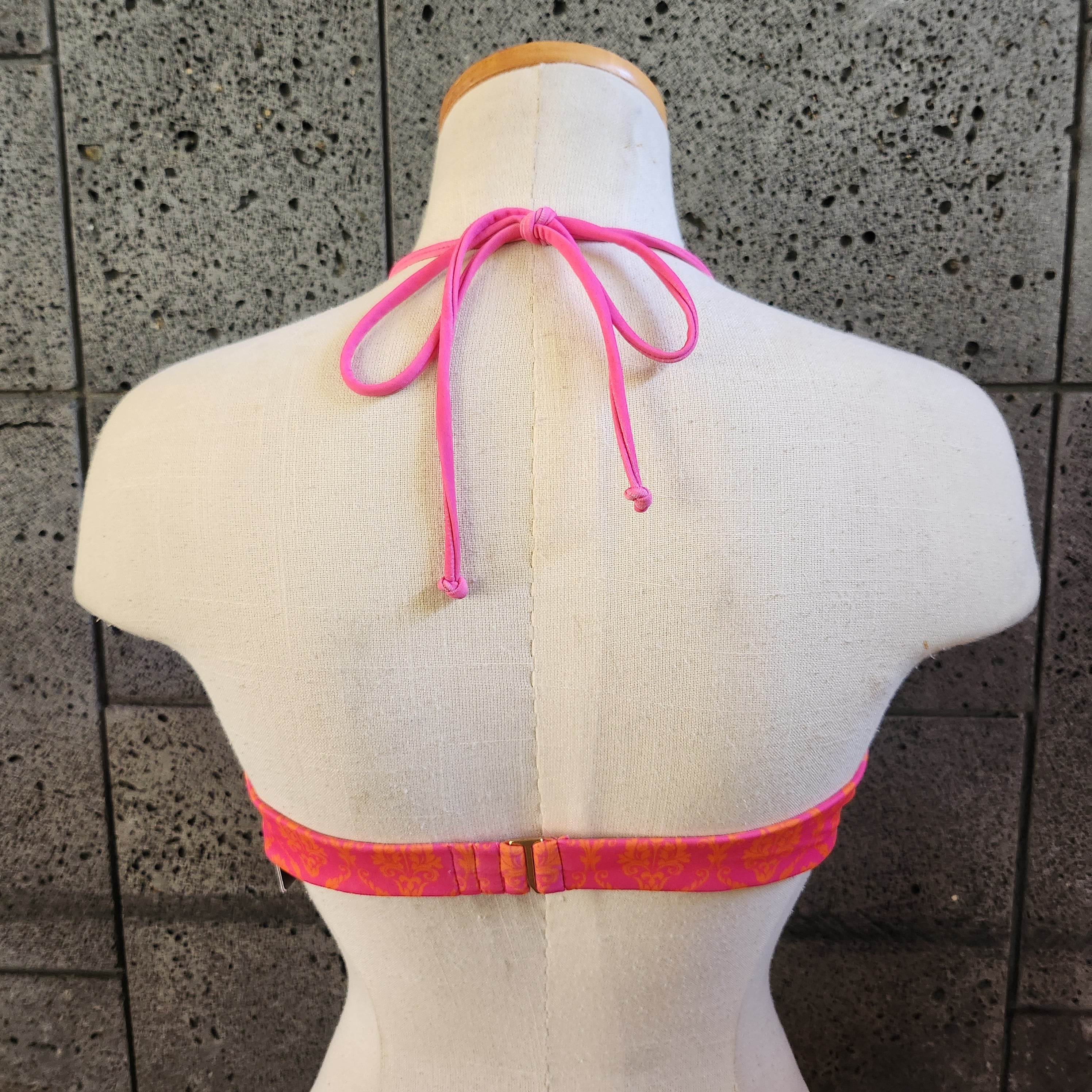 Loco Boutique Italian Damask Halter Bikini Top