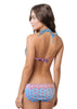 Loco Boutique Roses Reversible Bikini Bottom - Sky / S