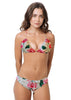 Loco Boutique Roses Cinched Bikini Bottom - CREAM / XS